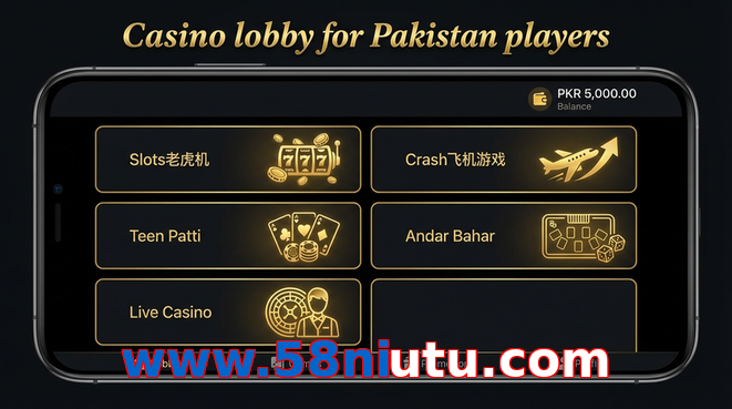Lobby view of Www.58niutu.com for Pakistan users